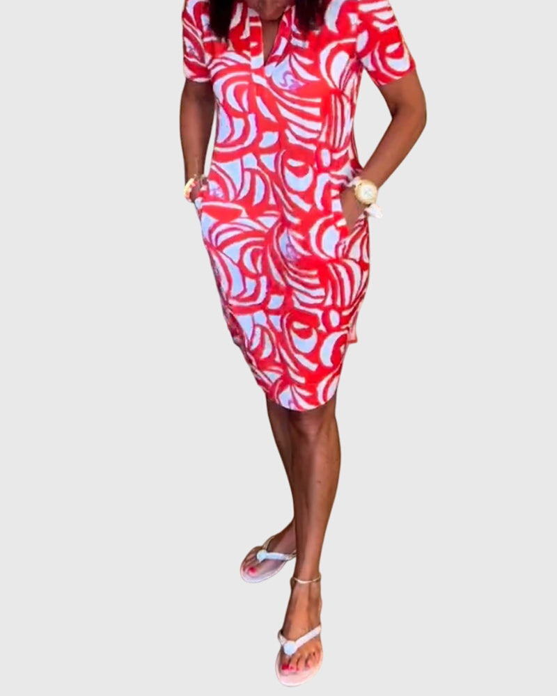 Elle™ | Flatterende Avenue Walk Jurk