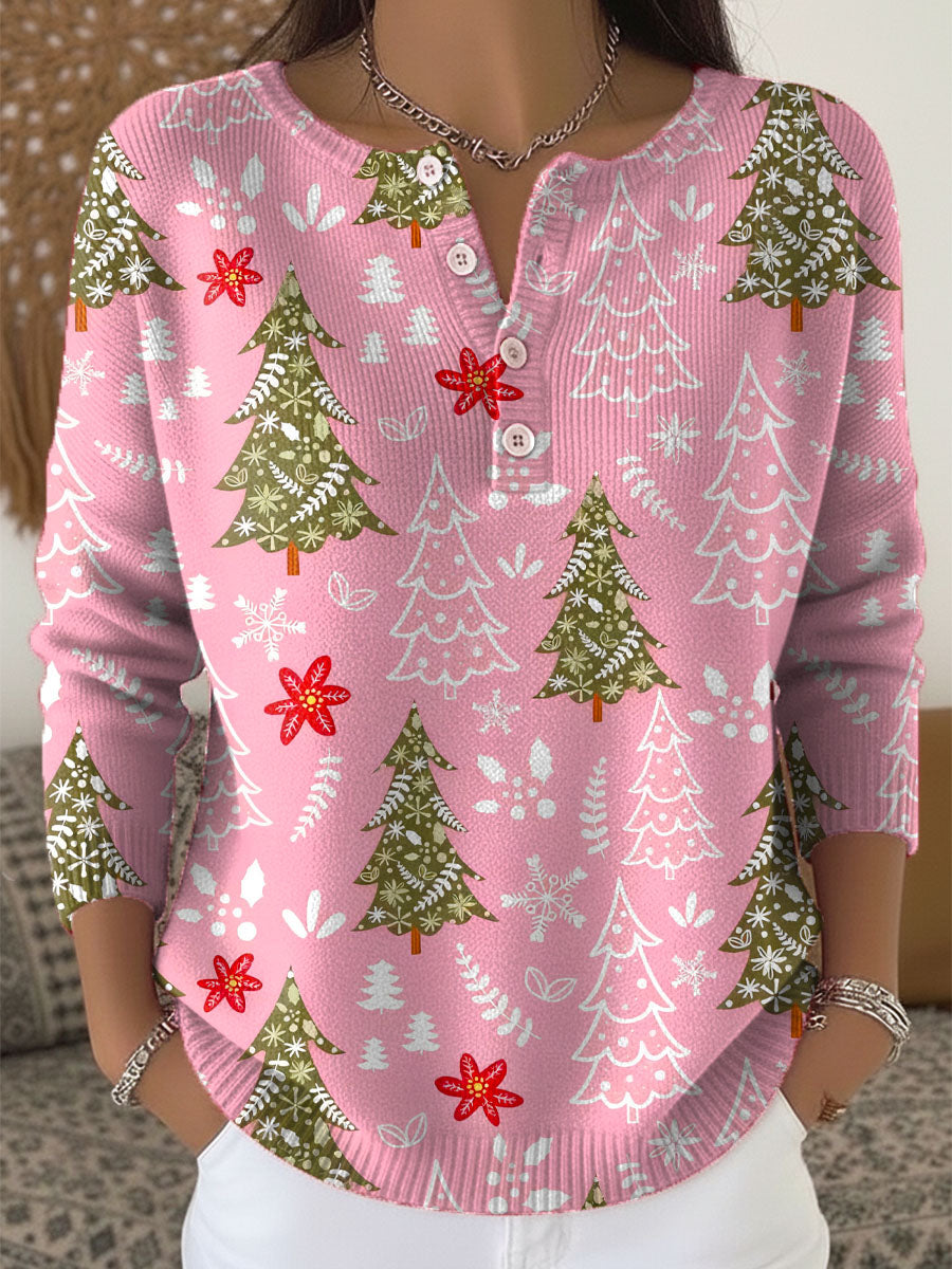Sofie | Kersttrui met knopen