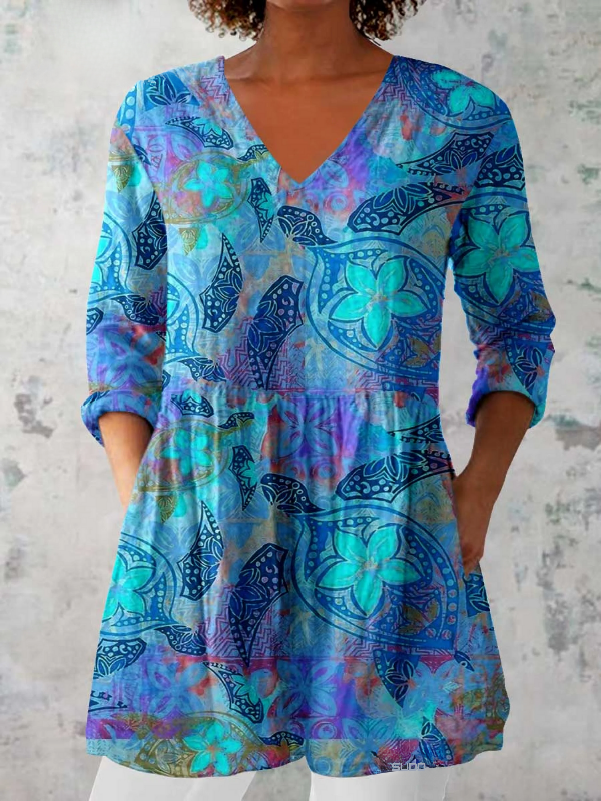 Juliette | Lange blouse met V-hals