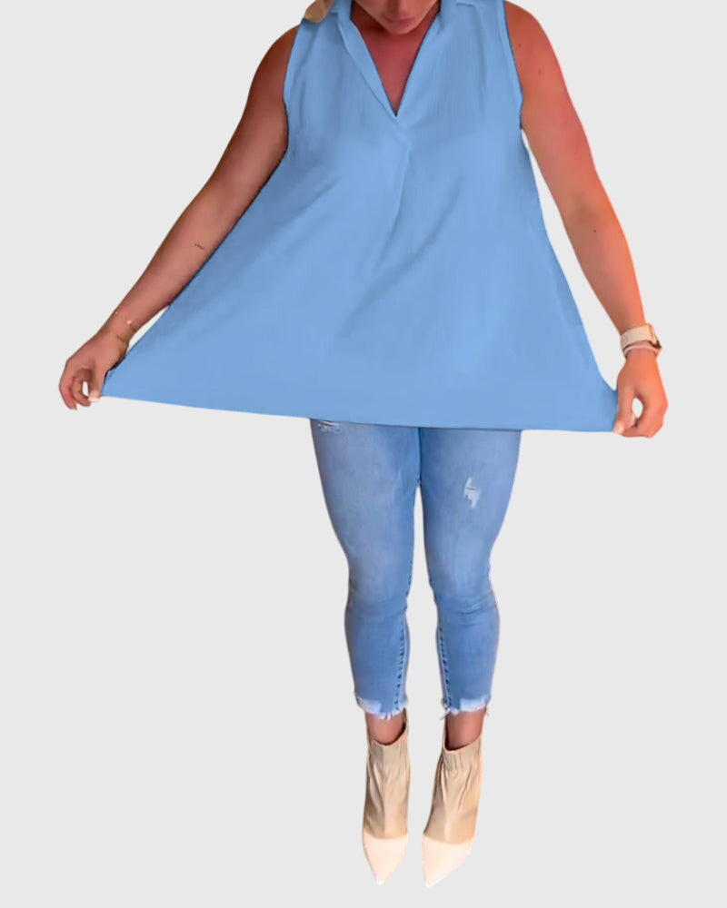 Lina™ | Mouwloze top