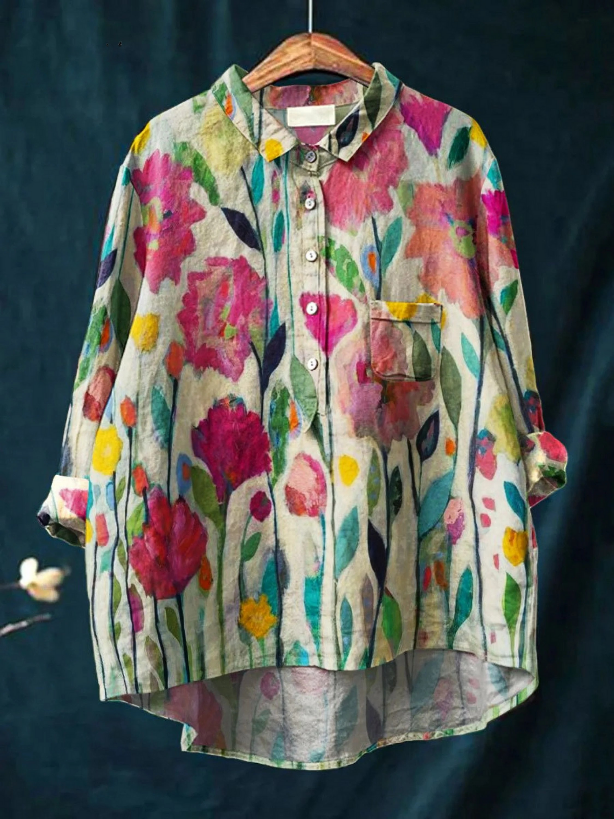 Lindsey | Vintage Casual Overhemd met Bloemenprint voor Dames