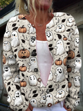 Grappige Spook Halloween | Kunstprint | Vest met knopen