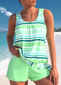 Rosa | Relaxed gestreepte tankini set