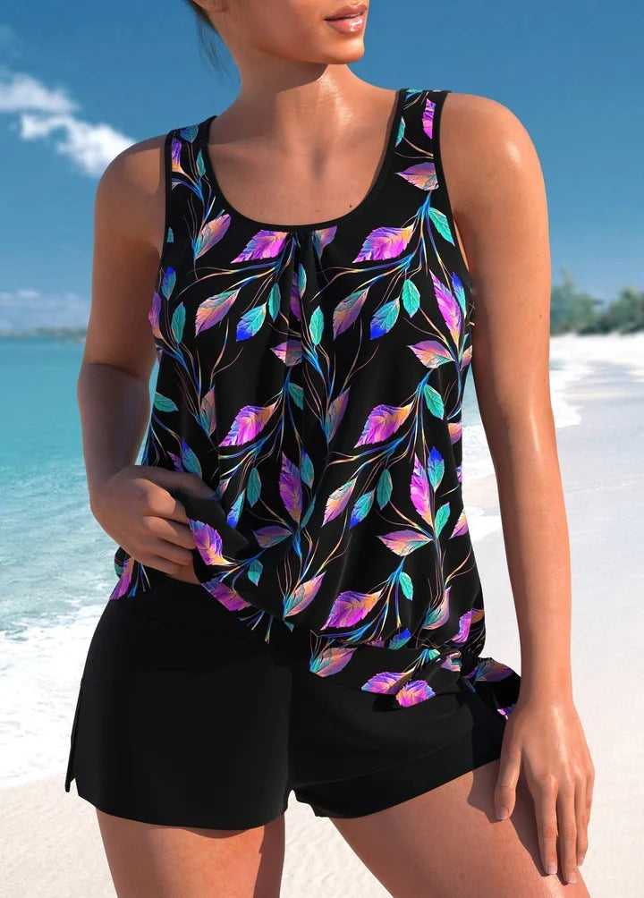 Helena | Stijlvolle bloemen tankini set dames