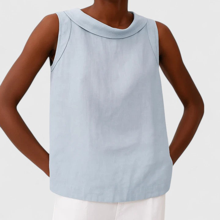 Anastine | Elegante top met colkraag