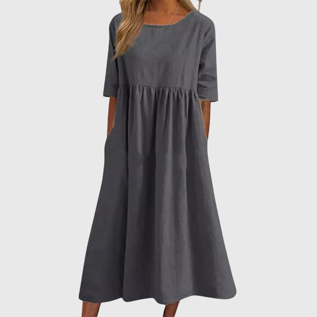 Haisley™ | Elegante jurk met korte mouwen