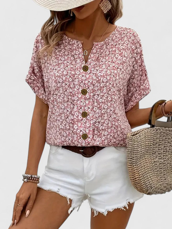 Sabine - Elegante gebloemde zomertop