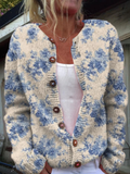 Vrouwen Lieve Bloemenprint | Vest met knopen