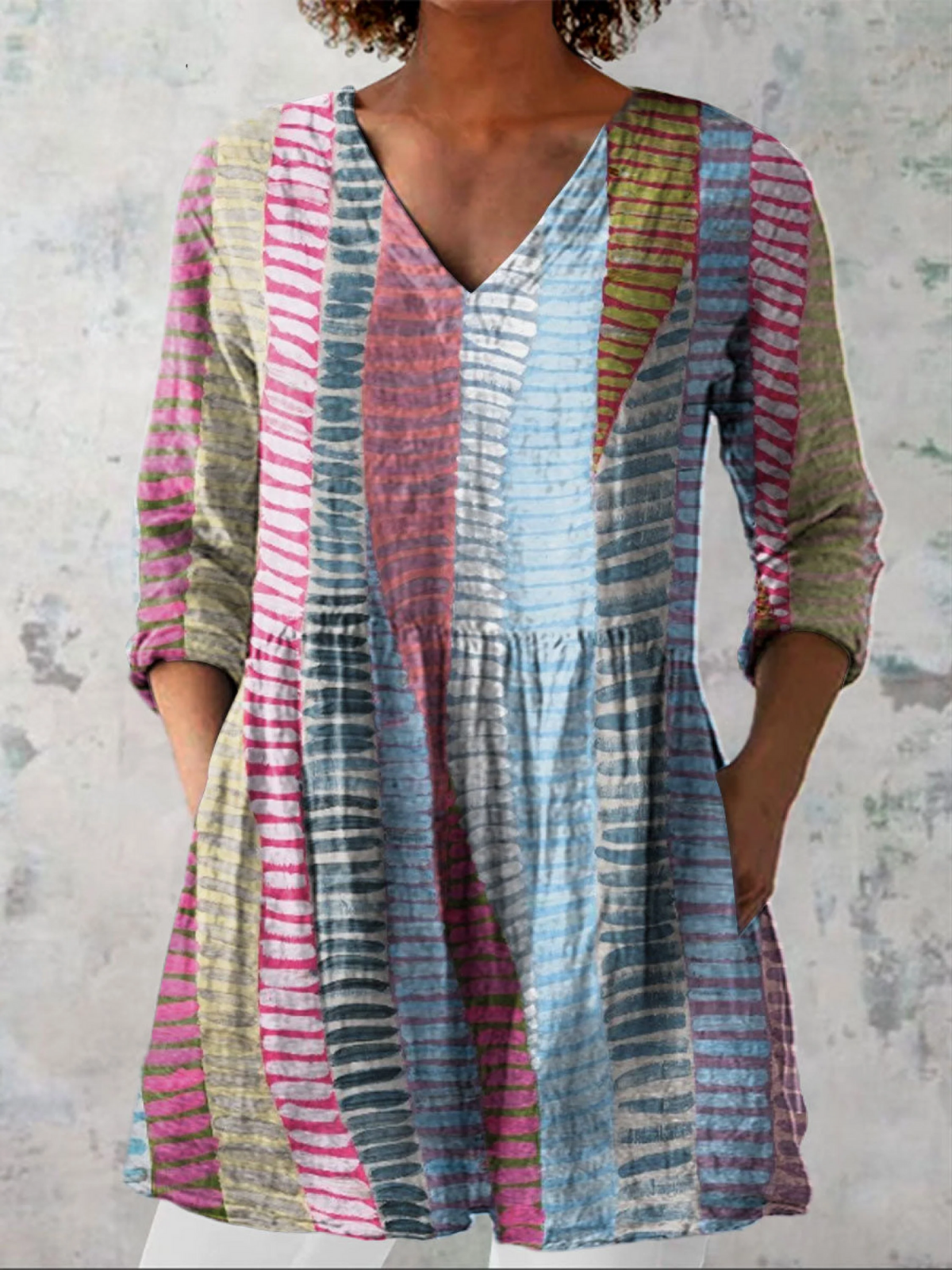 Anais | Lange blouse met V-hals