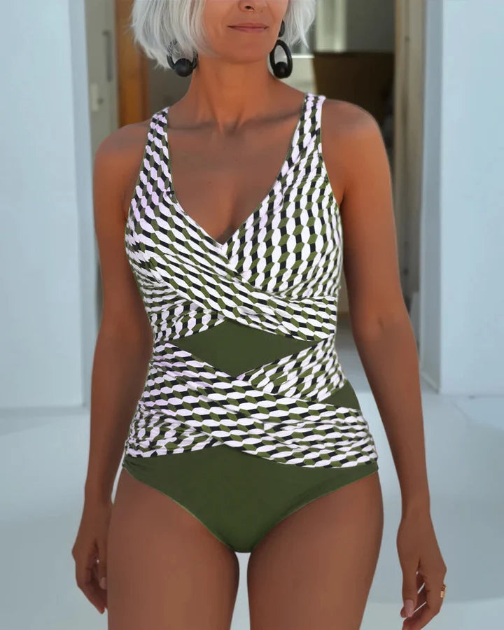 Ashley | Badpak met overslagdesign voor resort-casual kleding