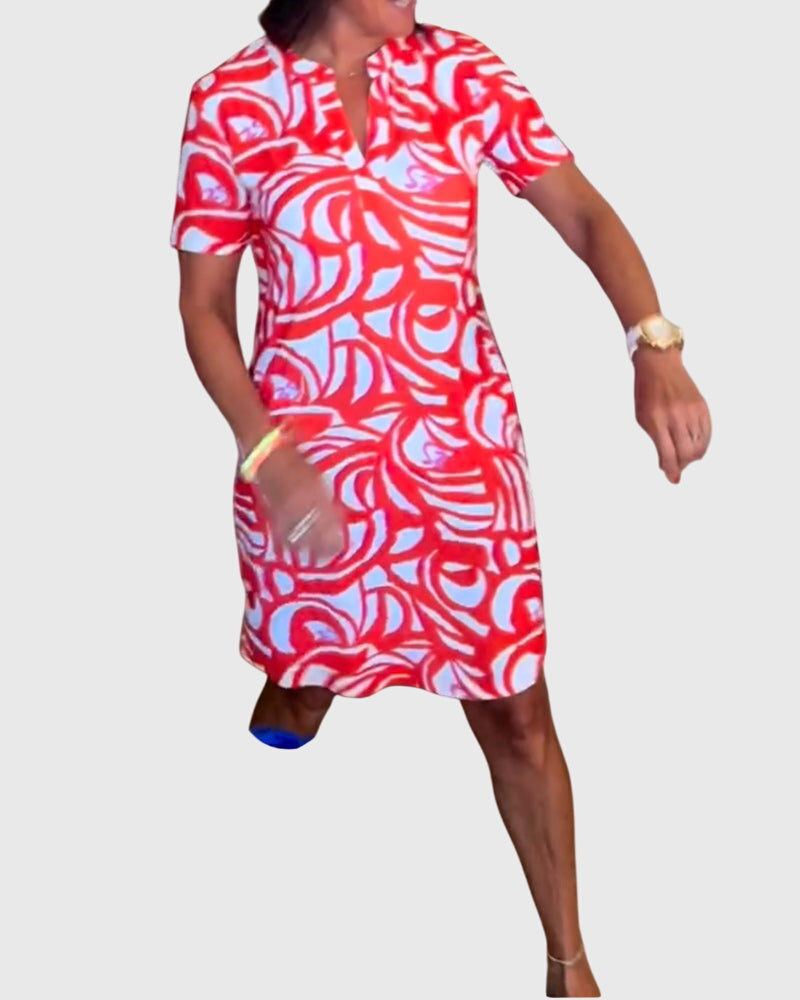 Elle™ | Flatterende Avenue Walk Jurk