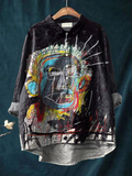Kylie | Vintage Abstract Figuur Schilderij Kunstprint Casual Overhemd
