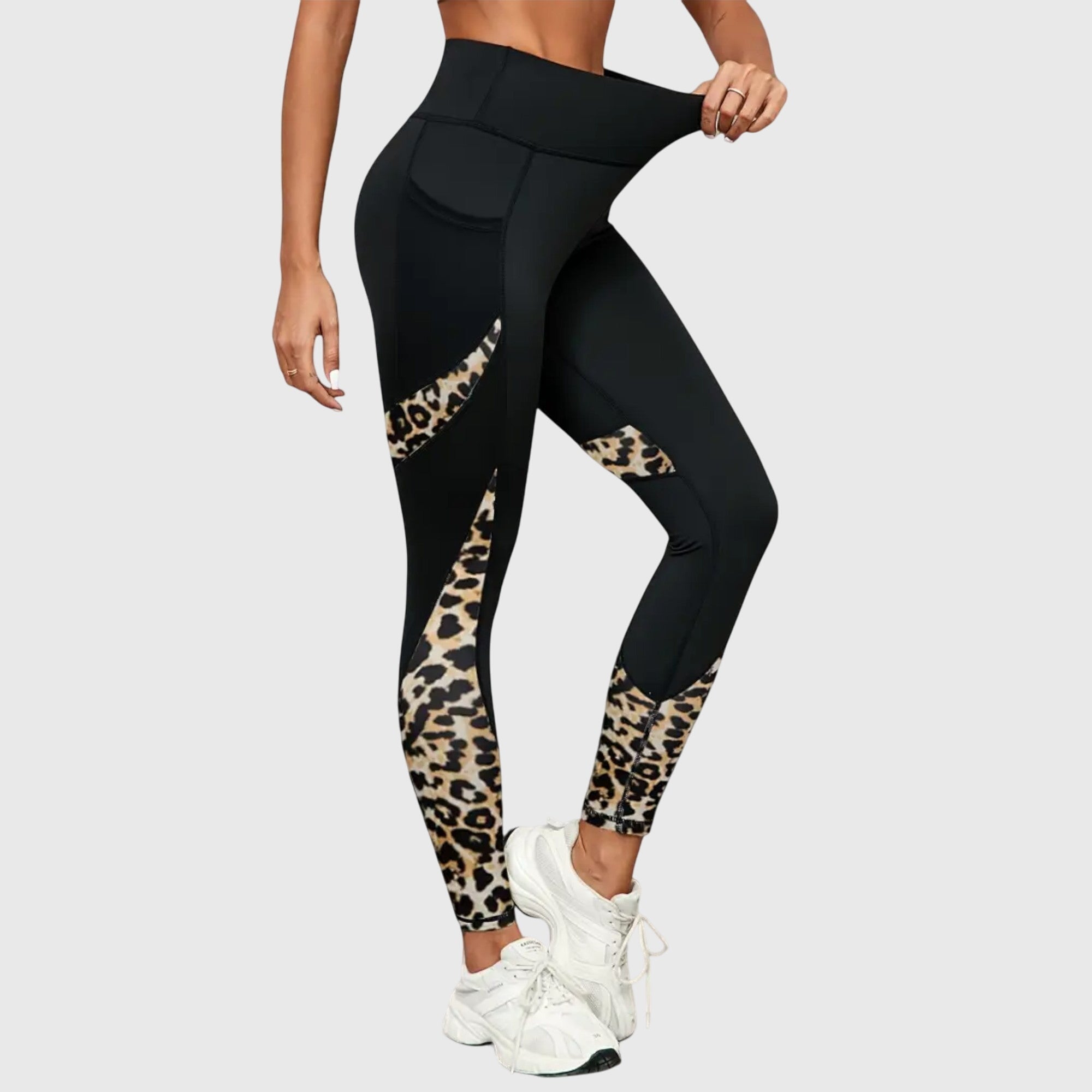 Abigail | High-Waisted Leopard Print Training Pants