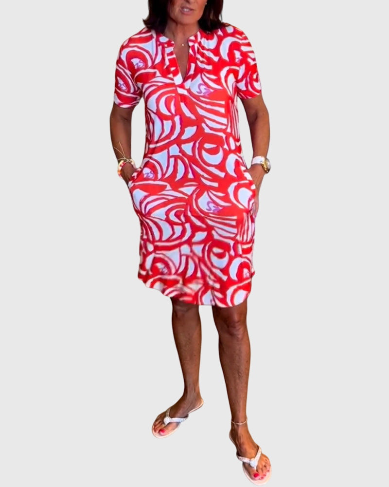 Elle™ | Flatterende Avenue Walk Jurk