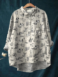 Faith | Casual dameshemd met schattige hondenprint