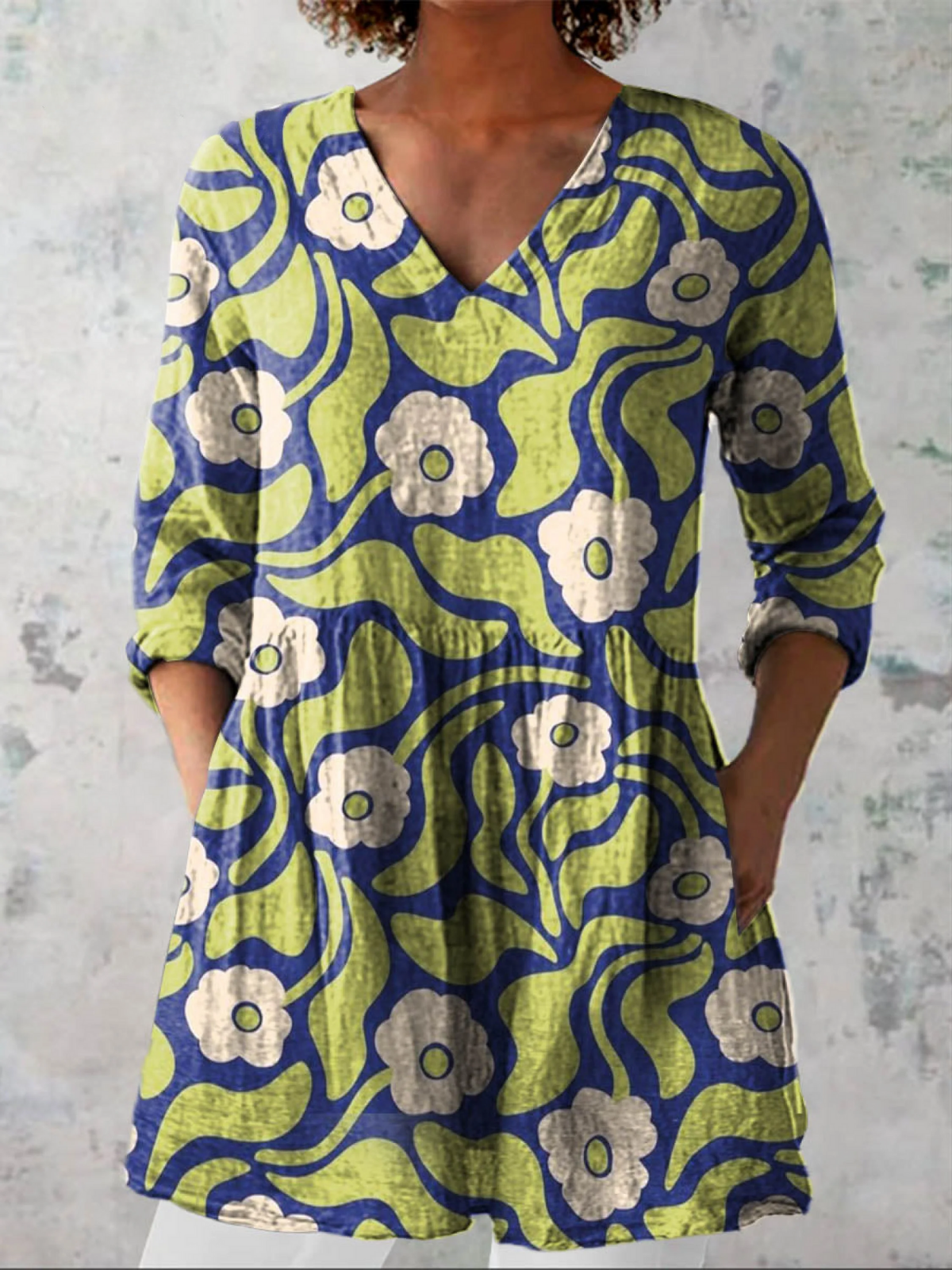 Elodie | Lange Blouse met V-hals