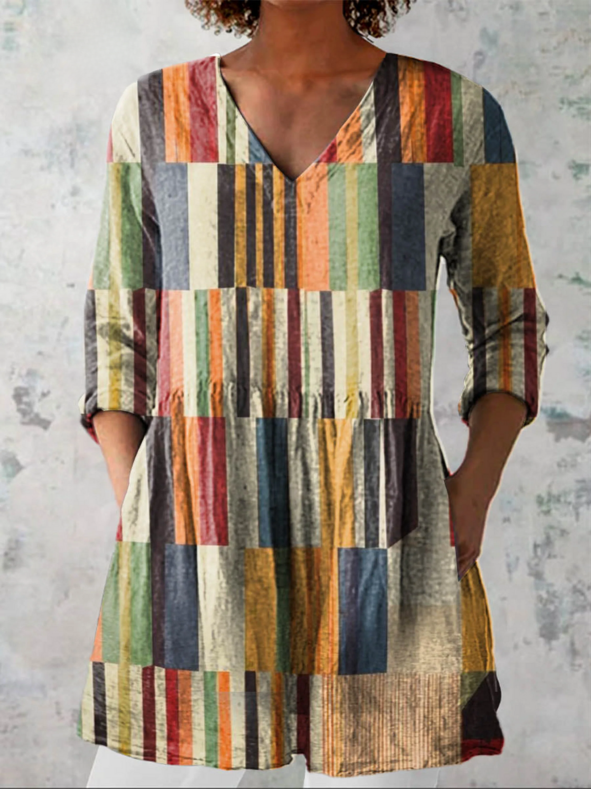 Chloe | Lange Blouse met V-hals