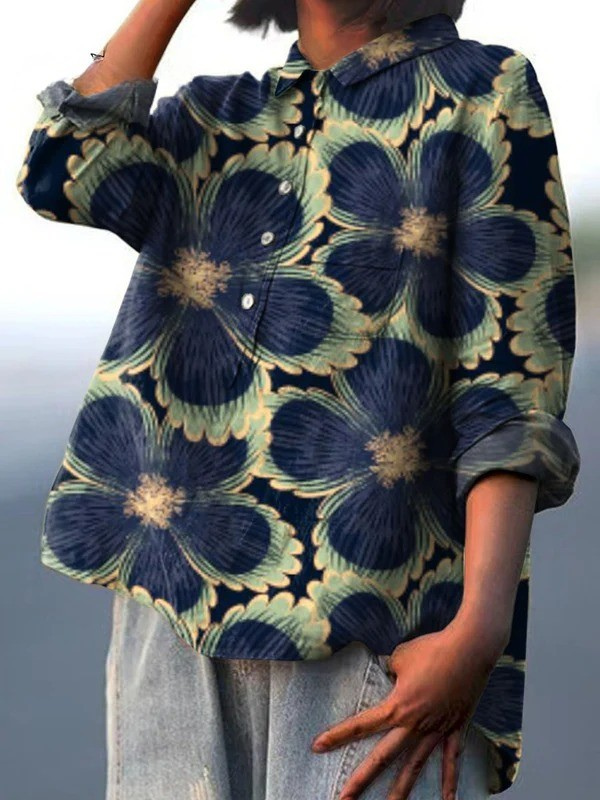 Avielle | Casual overhemd met vintage bloemenprint voor dames