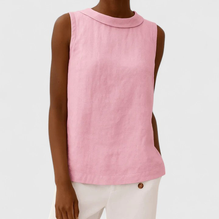 Anastine | Elegante top met colkraag