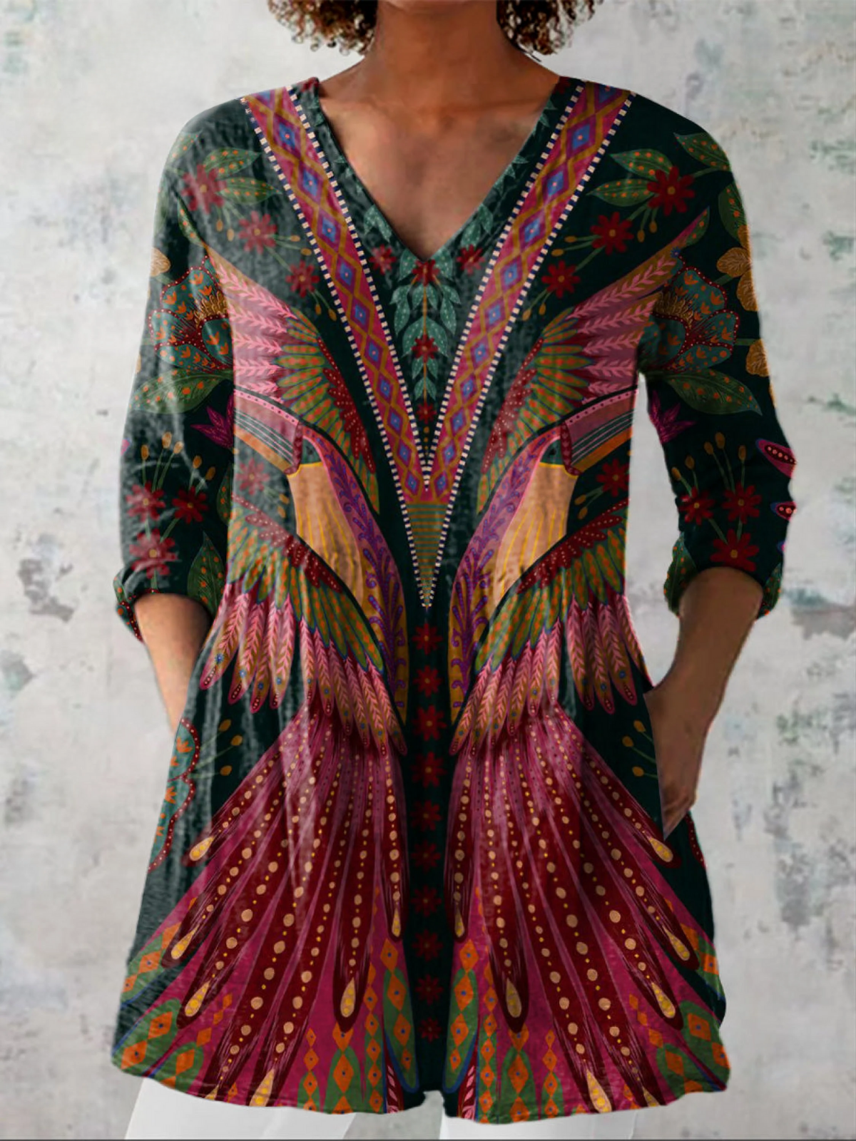 Manon | Lange blouse met V-hals