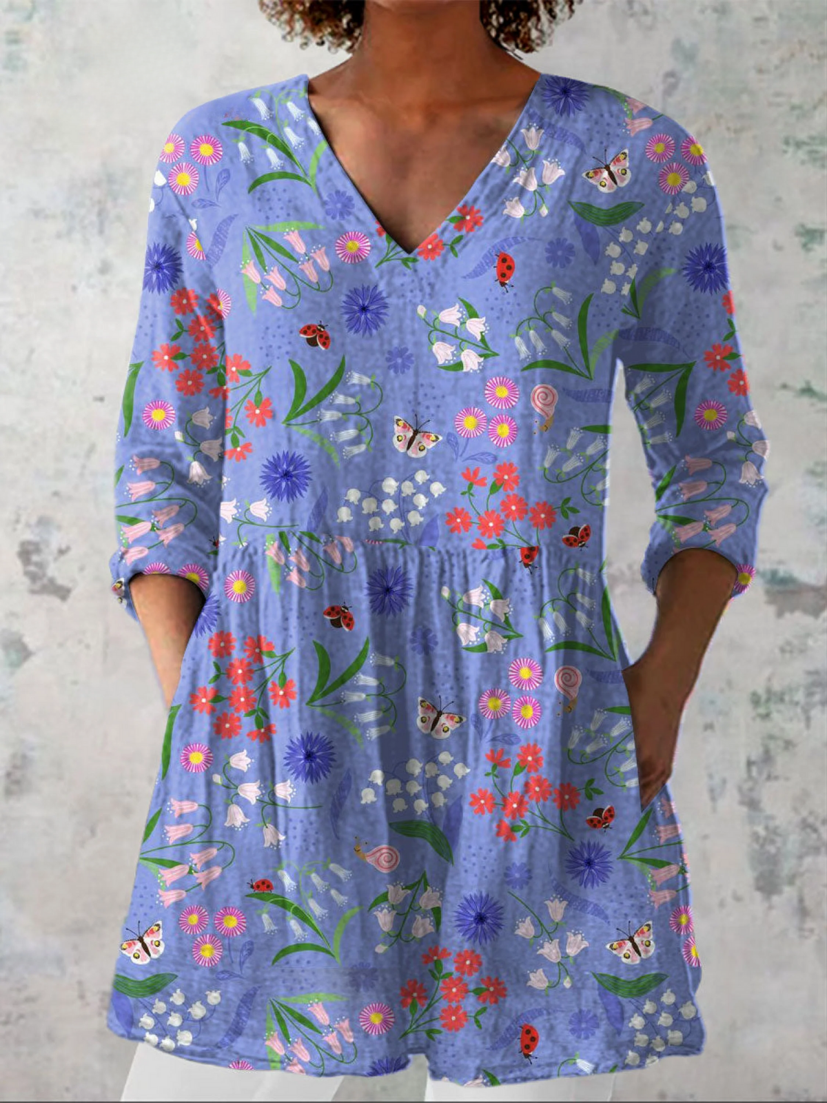 Aline | Lange Blouse met V-hals