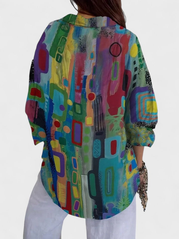 Rose™ | Elegante blouse met geometrisch patroon