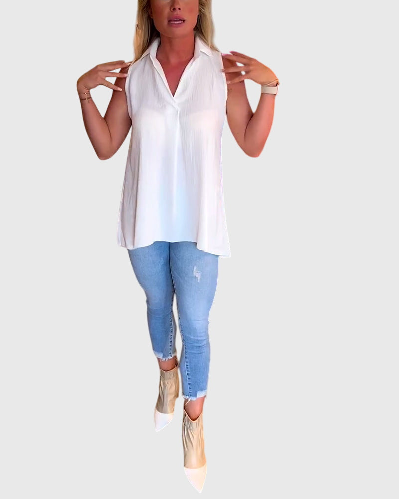 Lina™ | Mouwloze top