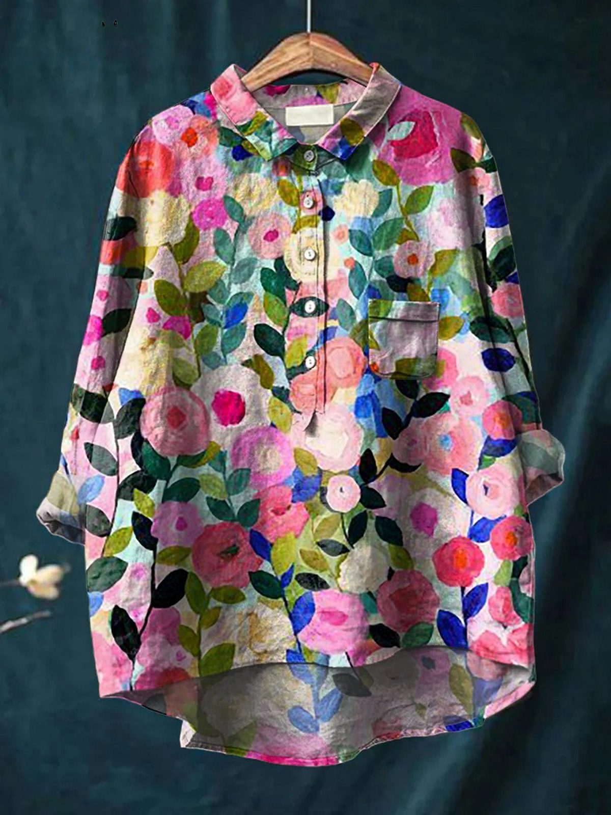 Delia | Kleurrijke Lente Bloemenprint Casual Overhemd voor Dames
