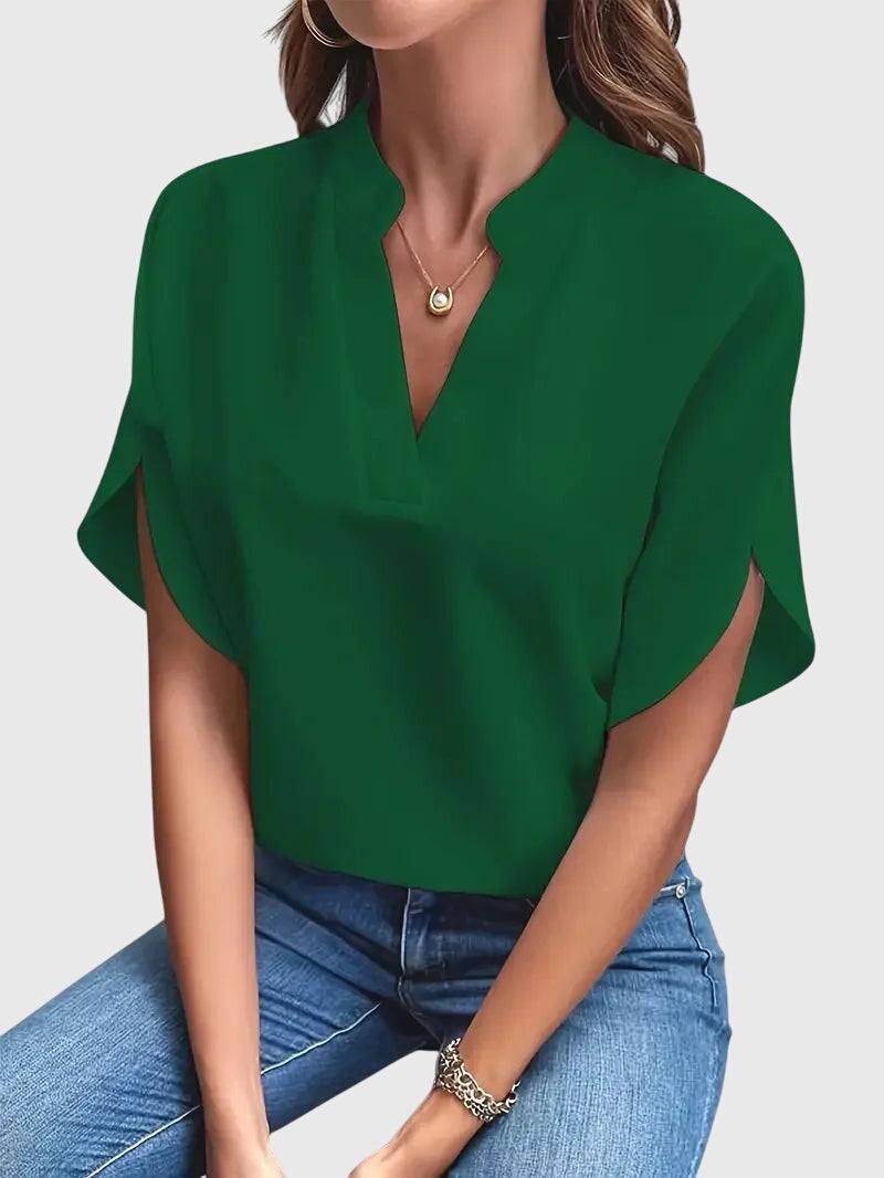 Beatrix™ | Zacht en Elegant V-hals Shirt