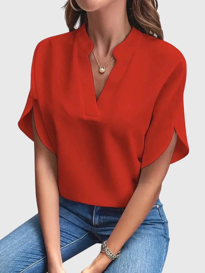 Beatrix™ | Zacht en Elegant V-hals Shirt