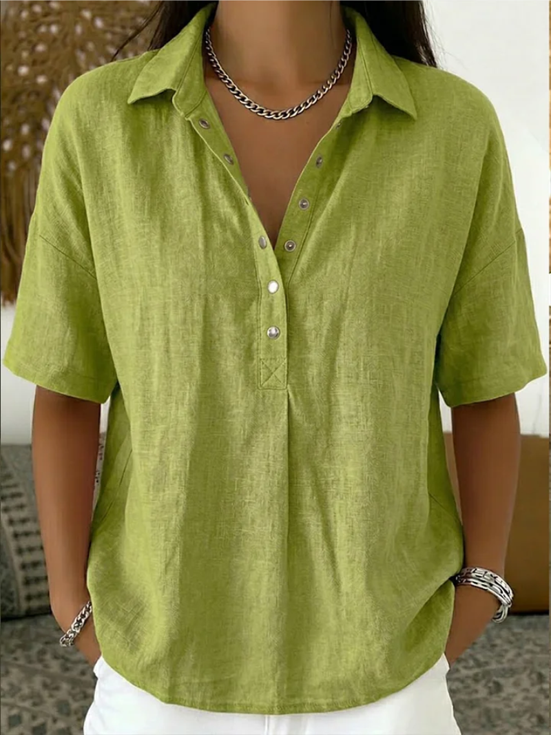 Willow | Blouse met kraag en knoop