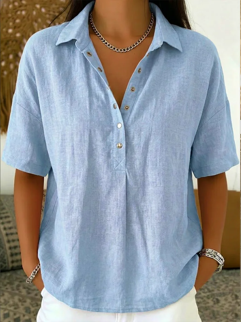 Willow | Blouse met kraag en knoop
