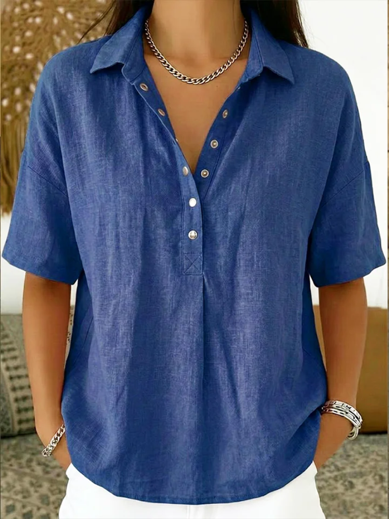 Willow | Blouse met kraag en knoop