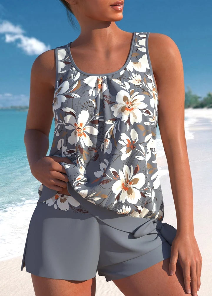 Helena | Stijlvolle bloemen tankini set dames
