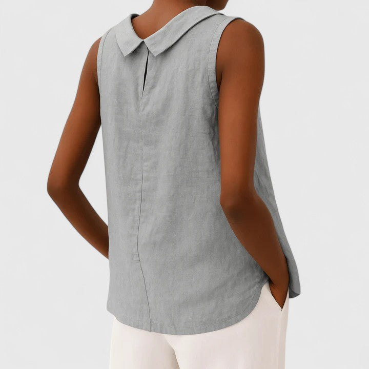 Anastine | Elegante top met colkraag