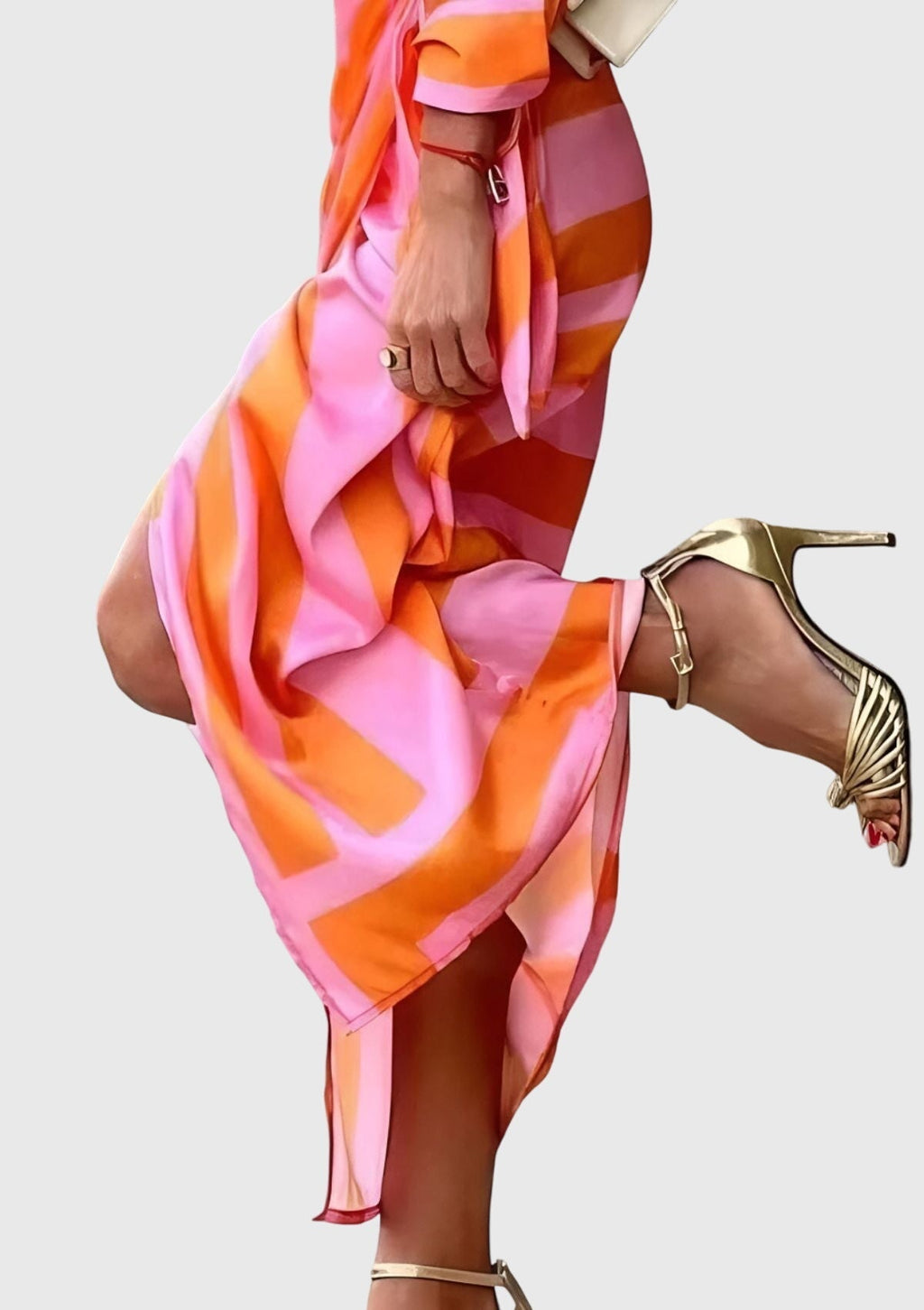 Everly™ | Elegante Wikkeljurk met Print