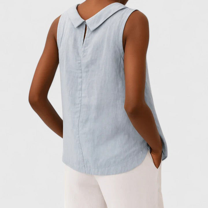Anastine | Elegante top met colkraag