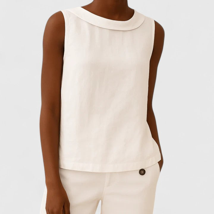 Anastine | Elegante top met colkraag