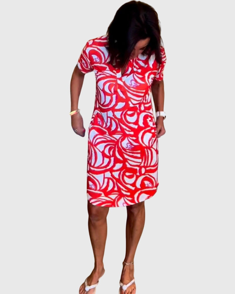 Elle™ | Flatterende Avenue Walk Jurk