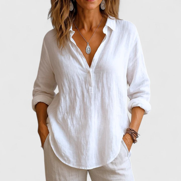 Franzina | Comfortabele Linnen Blouse