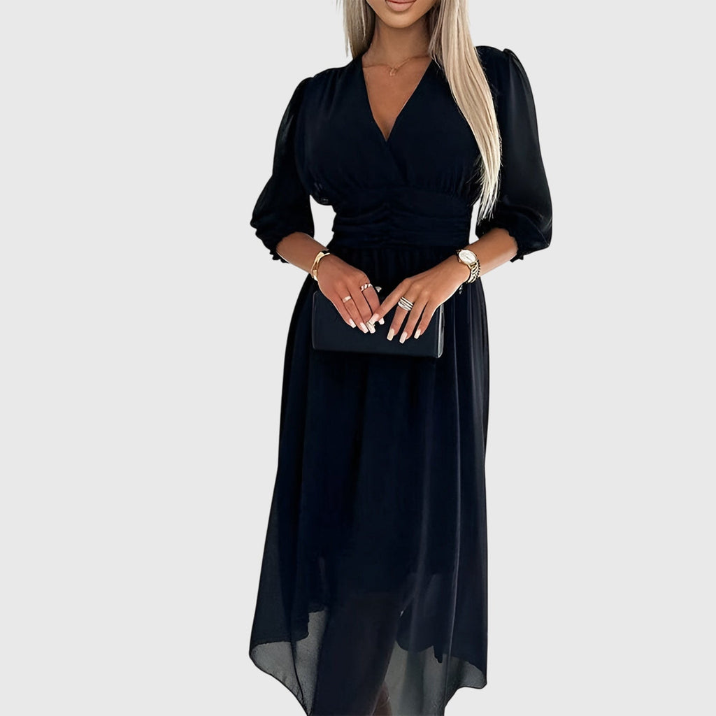 Chloe™ | Lichtgewicht zijden chiffon jurk