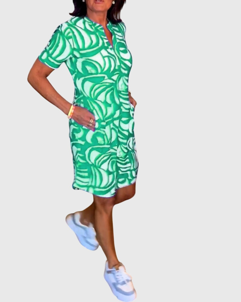Elle™ | Flatterende Avenue Walk Jurk