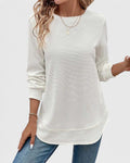 Nadyalyn | Elegante O-Hals Lange Mouw