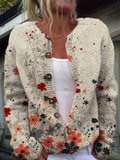 Vintage Bloemen Print | Vest Met Knopen