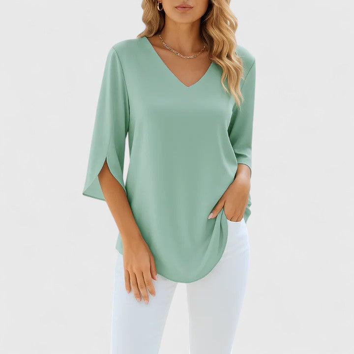 Violetta™ | Verfijnde Blouse met V-hals