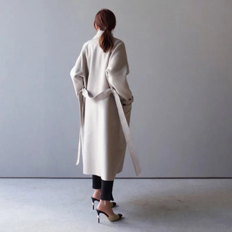 Elowen | Elegante lange winterjas voor dames