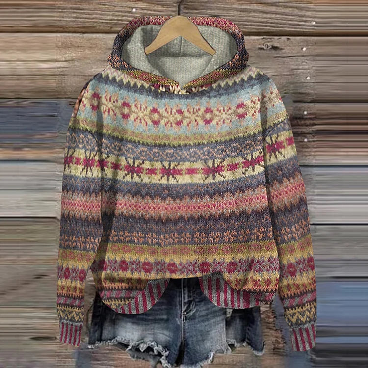 Tovira | Etnische Retro Hoodie