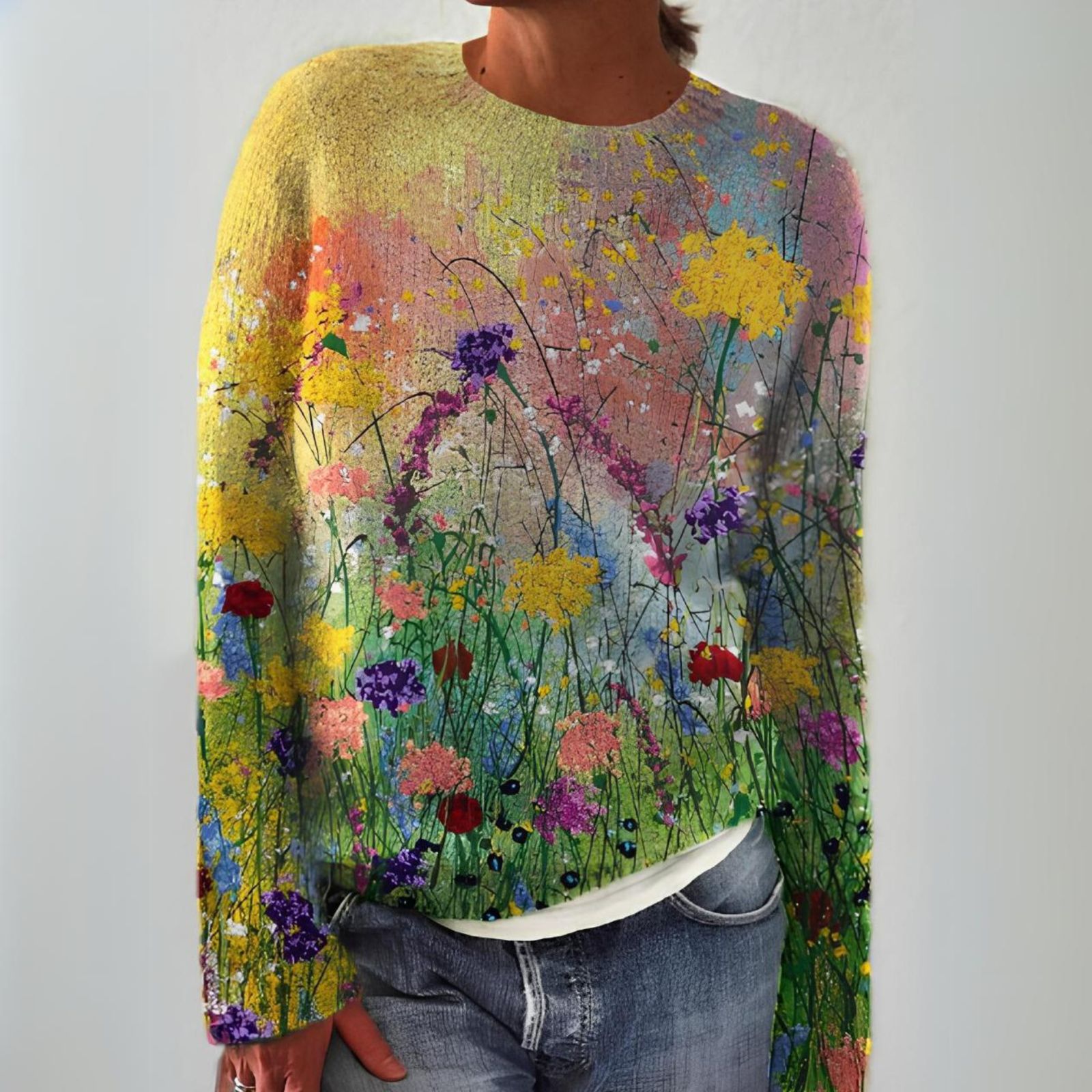 Elvrena | Bloemenkunst Comfortabele Trui