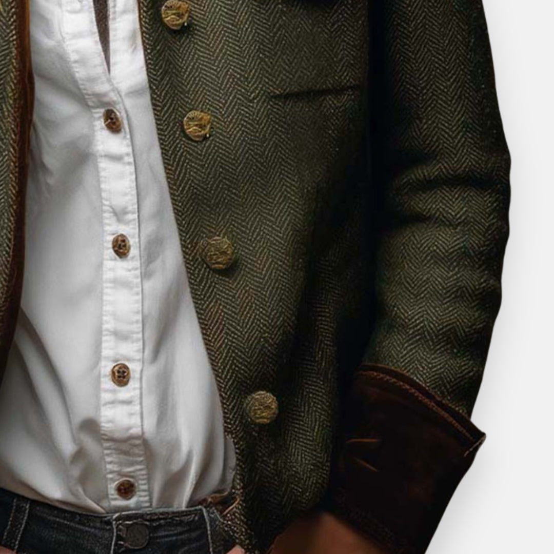 Corrie - Tweed Jasje met Fluweeldetails