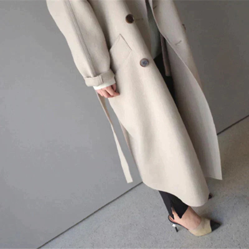 Elowen | Elegante lange winterjas voor dames